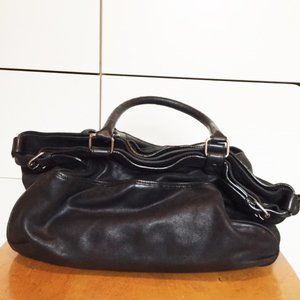 Vanessa Bruno Lune Black Leather Shoulder Bag